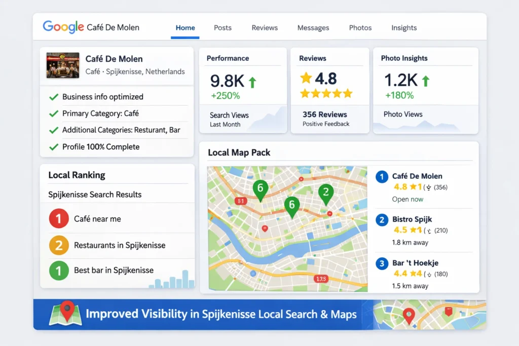 SEO expert optimizing Google Business Profile for Spijkenisse local rankings