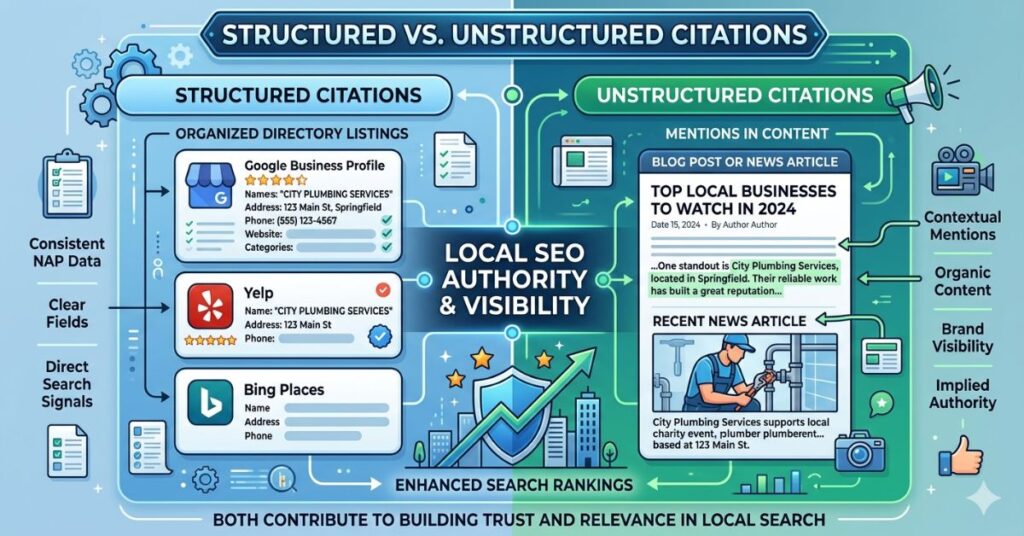 business listed on multiple online directories with consistent contact information