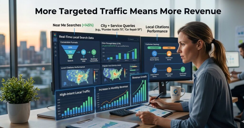 SEO analysis of high-intent local search traffic generating revenue