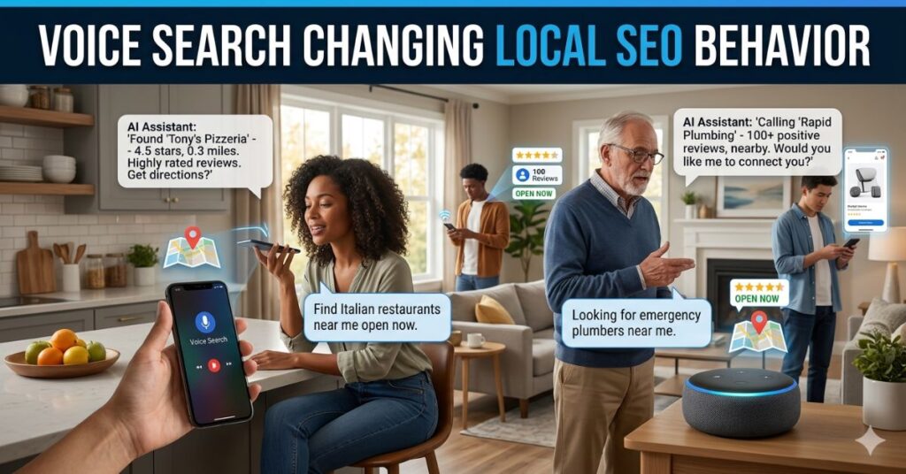 customers using voice assistants to search for nearby local businesses