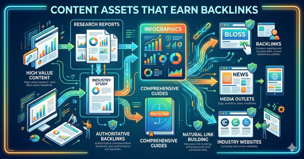 High-quality content attracting natural backlinks