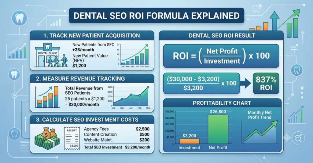 Calculating SEO return on investment for dental practices