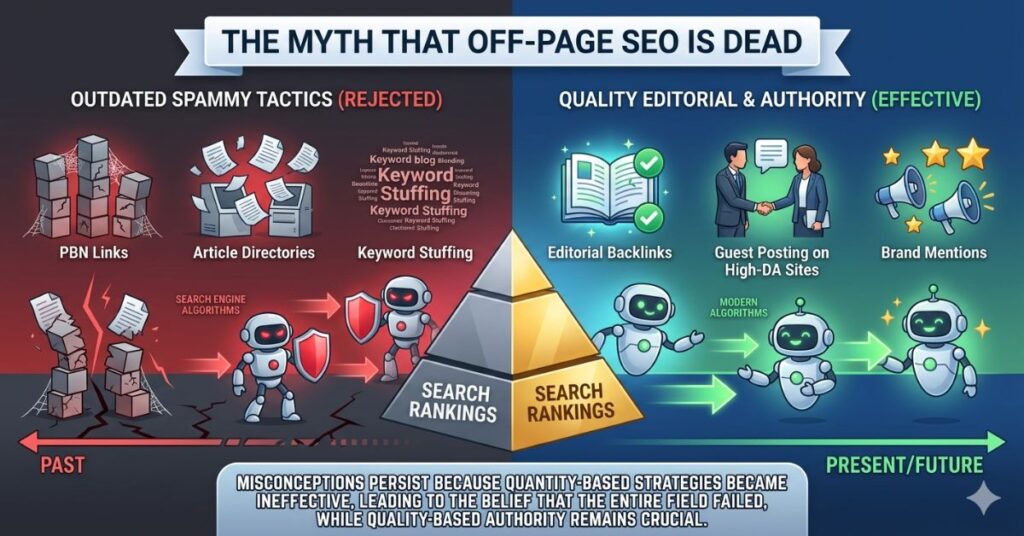 SEO myths about backlinks and ranking factors