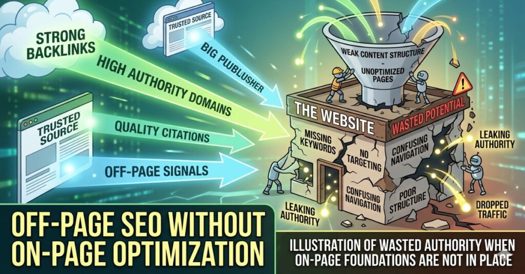 Backlinks pointing to poorly optimized website pages