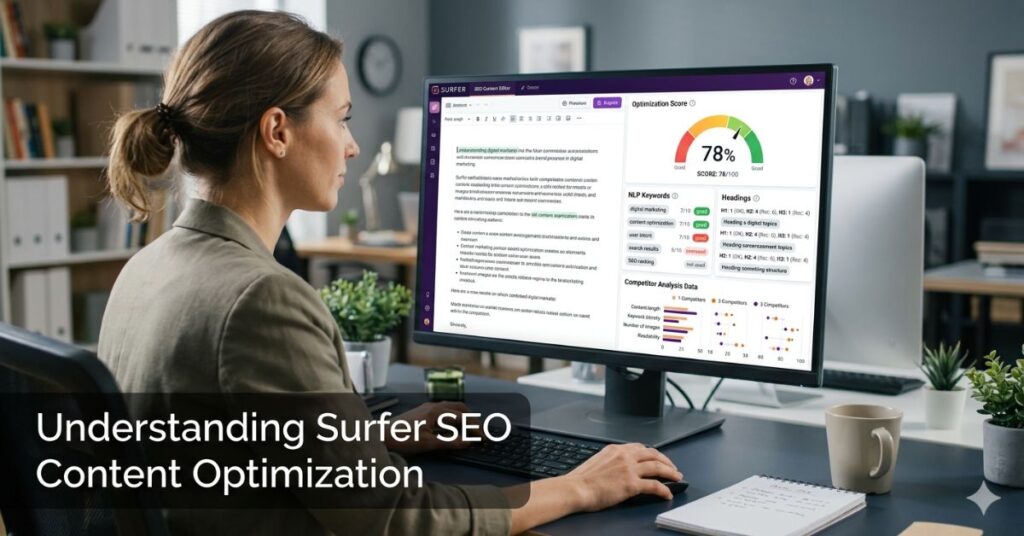 Surfer SEO content editor and optimization workflow