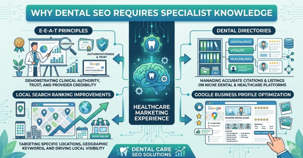 Dental SEO strategies built around healthcare SEO expertise and local rankings