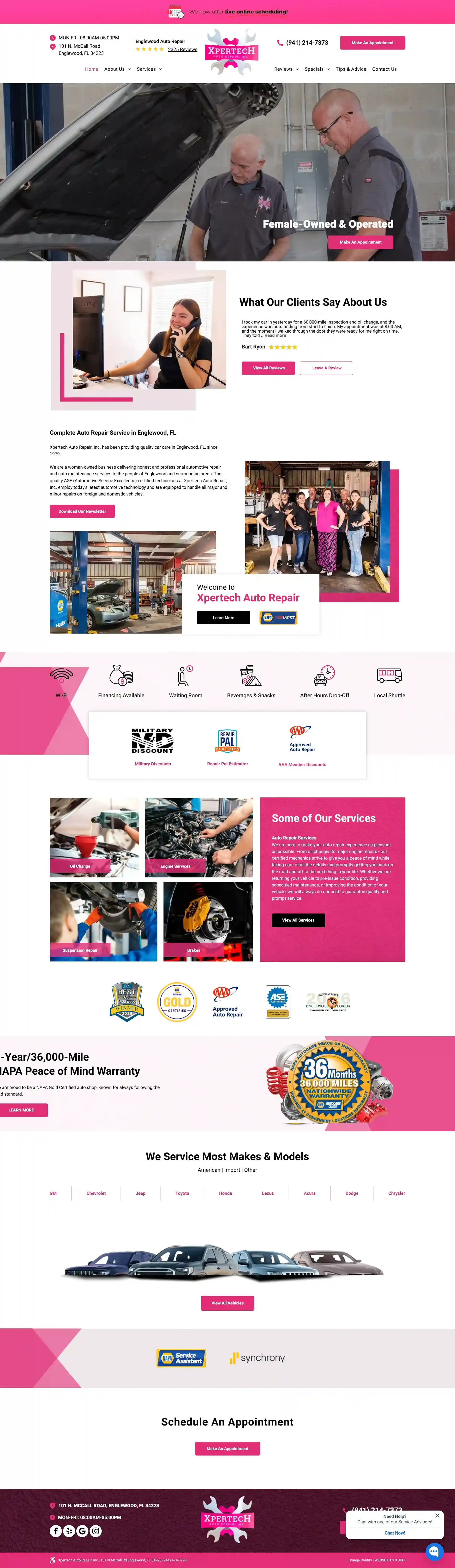 Auto Shop Website