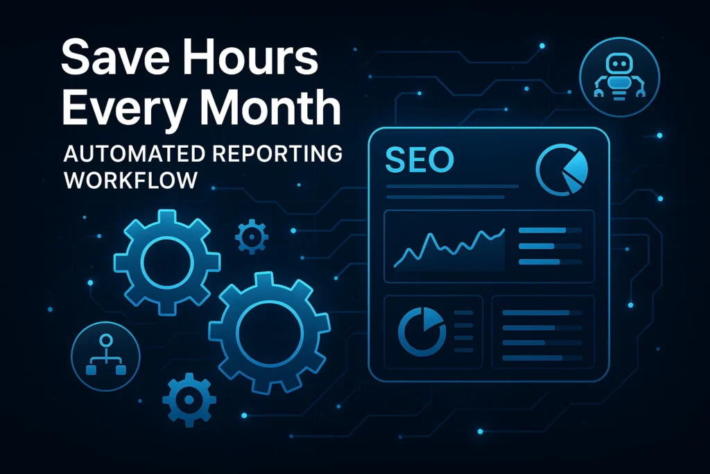 Automated SEO reporting dashboard showing how white label tools save time.