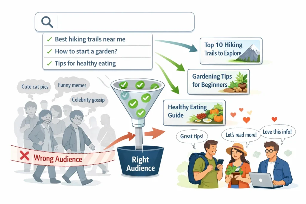 Business blog attracting the right audience through search