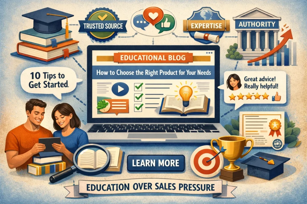 Blogs help businesses build trust and authority