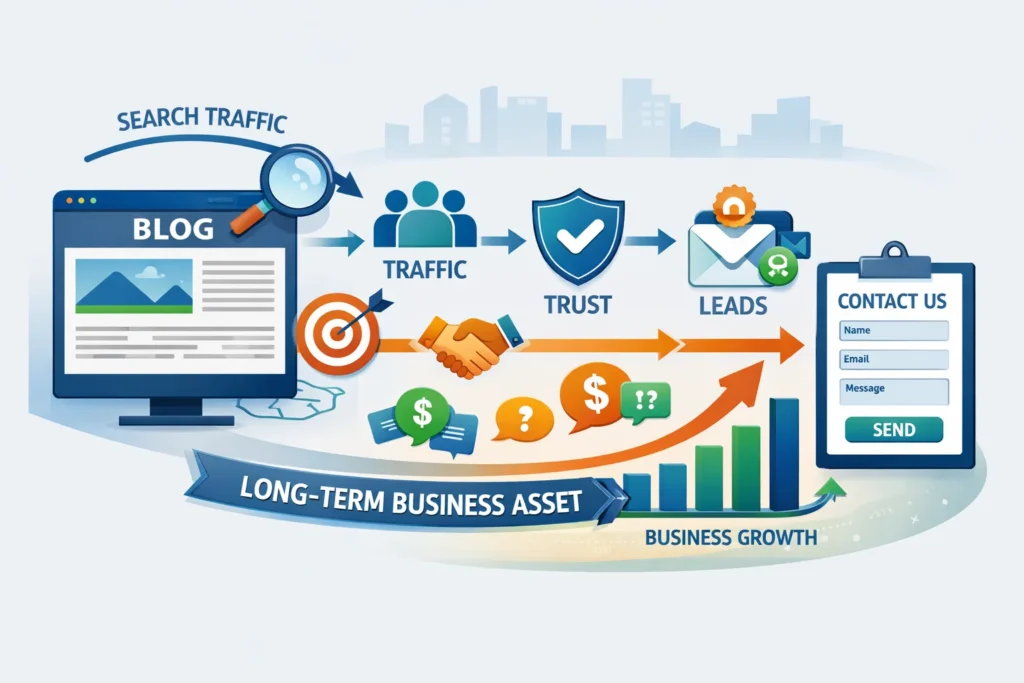 How a business uses a blog to attract traffic and leads