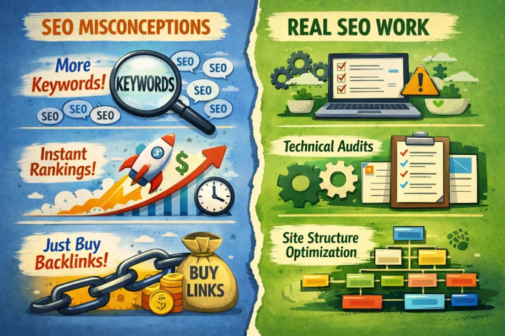 client expectations vs real SEO process