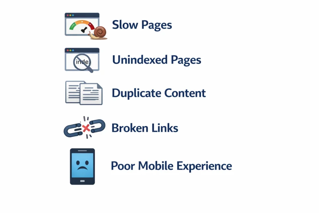 technical seo problems