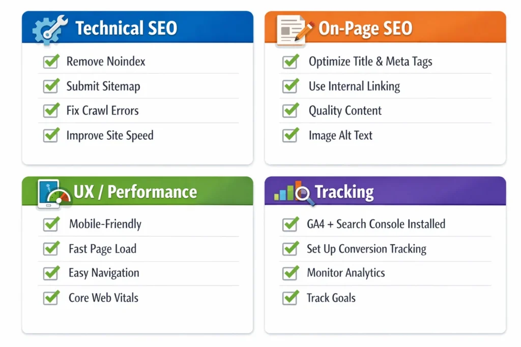 seo launch checklist before go live