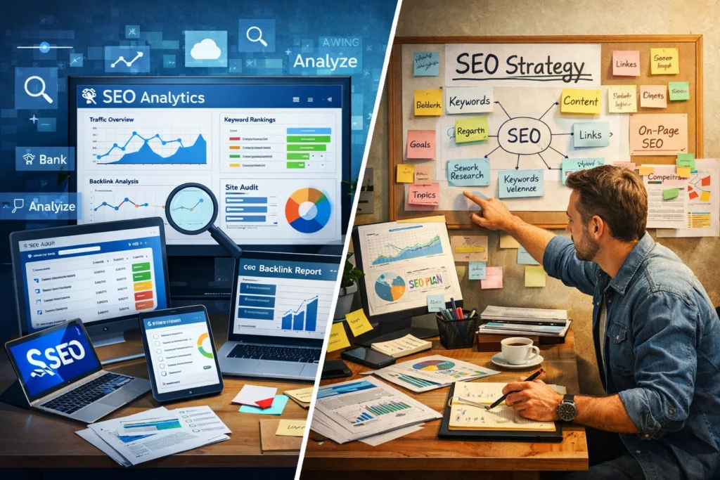 What Does an SEO Company Use to Get You Found? 2 SEO tools compared with human expertise and strategic planning