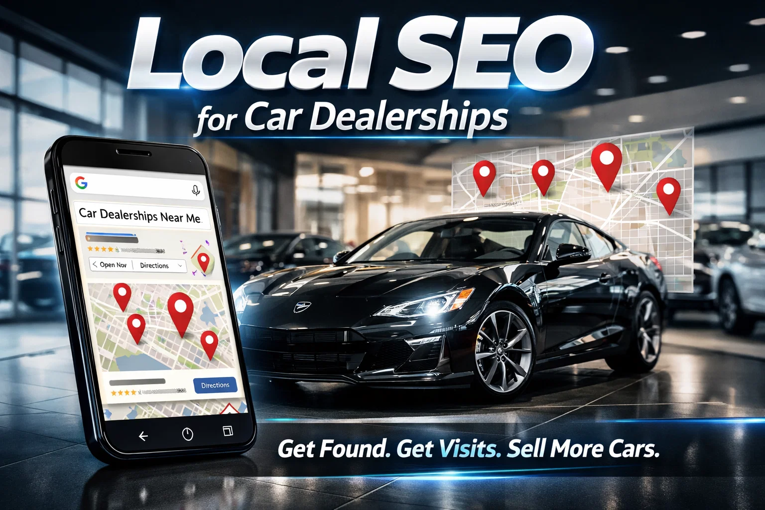 local seo for car dealership google search showroom traffic