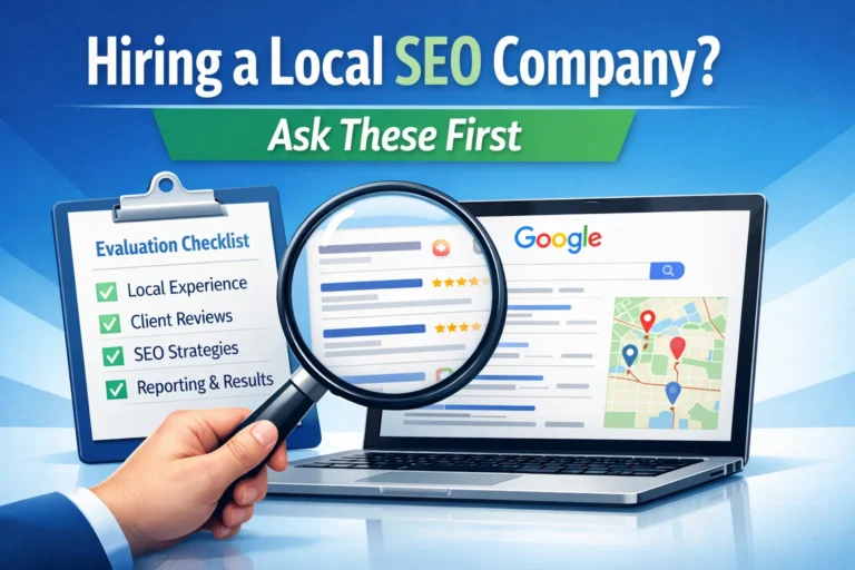 questions to ask local seo company before hiring checklist