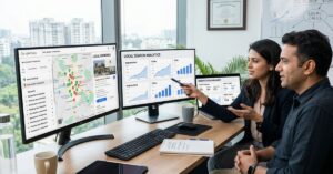 local business owner discussing SEO strategy with a local SEO expert