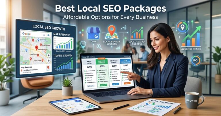 Local SEO package comparison showing affordable solutions for businesses of different sizes