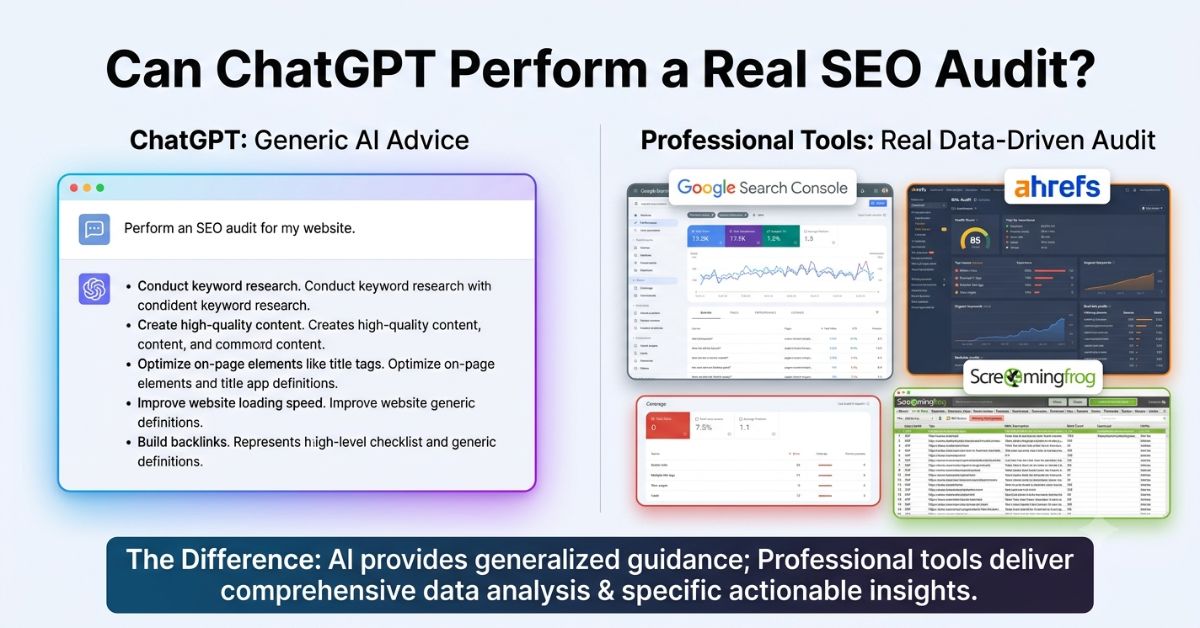 AI vs real SEO audit tools comparison