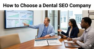 Dental practice evaluating a professional dental SEO company for patient growth
