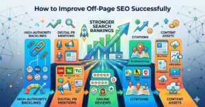 Off-page SEO strategies improving website authority and rankings