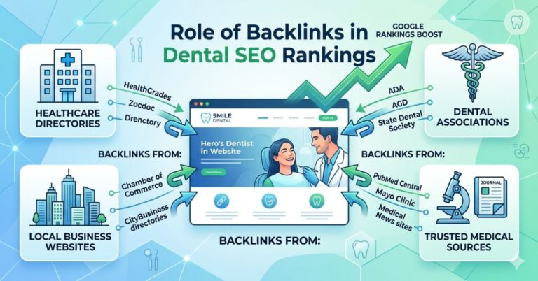 Dental SEO backlinks helping improve local search rankings for dental practices