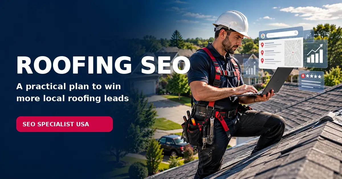 Roofing contractor reviewing search visibility for nearby homeowners